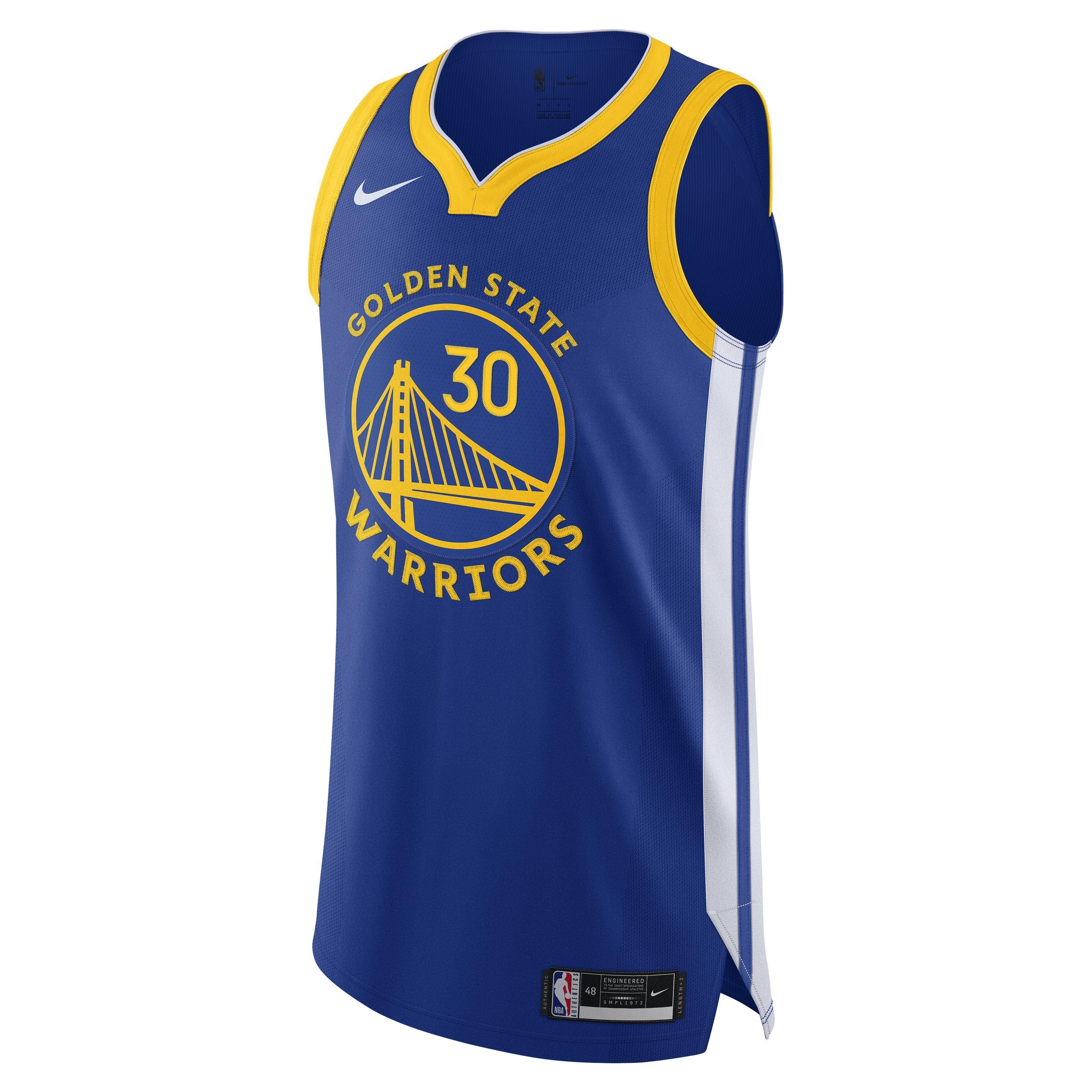 Nike Men's Golden State Warriors Dri-FIT ADV NBA Icon Edition Authentic Jersey - Blue